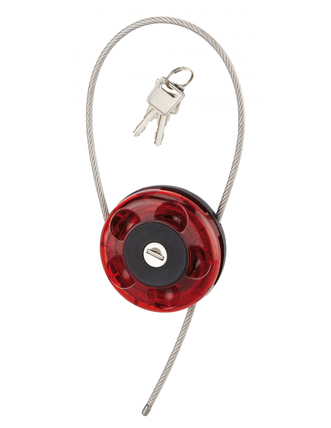 foto del prodotto lucchetto con chiave, interno, avvolgicavo, interno, acciaio inossidabile, rivestito in pvc, 0.75m, 2 chiavi serrurerie de picardie