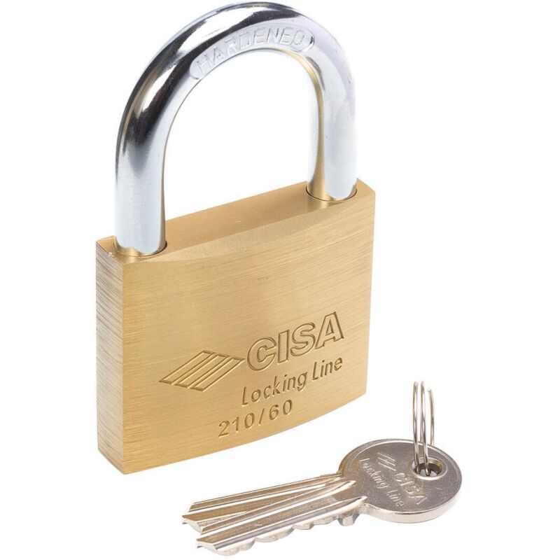 foto del prodotto lucchetto con chiave locking linein ottone 60mm cisa