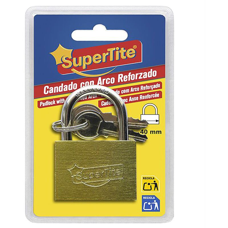 foto del prodotto lucchetto con chiave supertite40 mm
