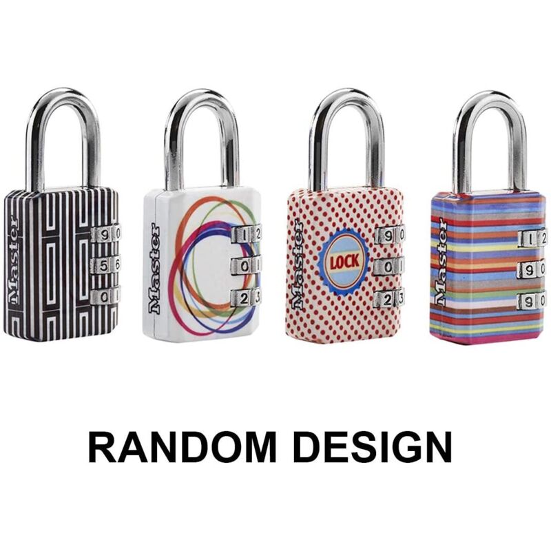 foto del prodotto lucchetto con combinazionecon stampe multicolore master lock