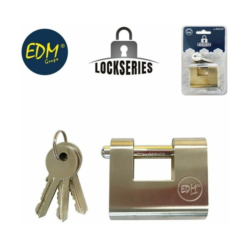 foto del prodotto lucchetto di sicurezza in ottone rinforzato 50,5x48,5x20mm in blister