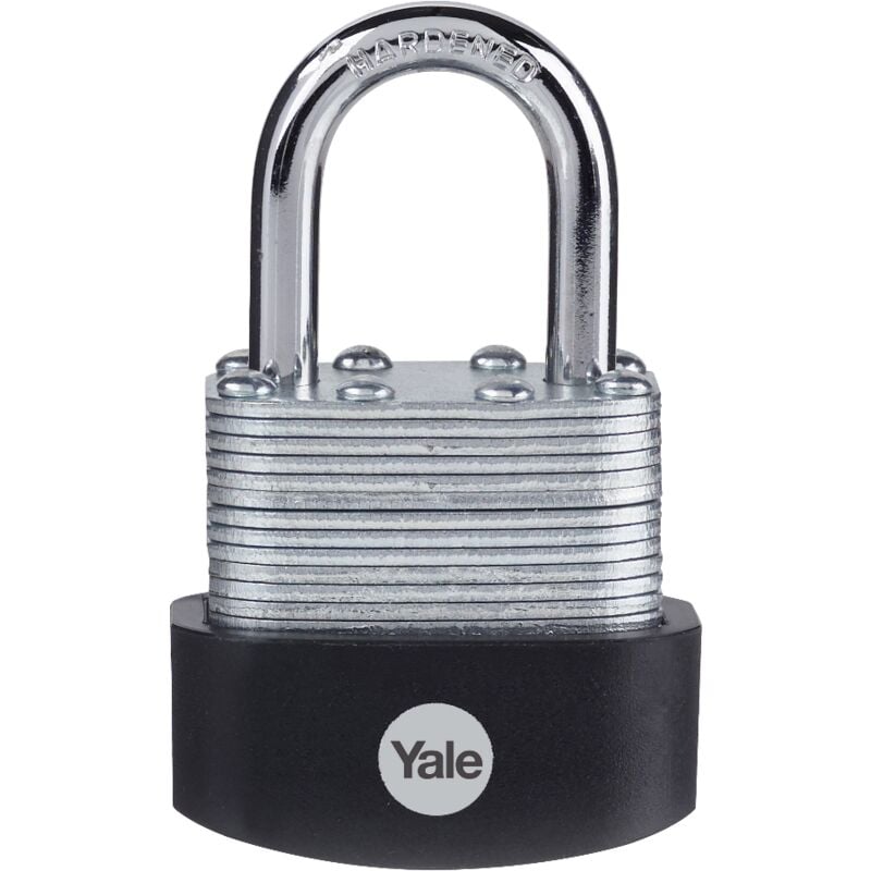foto del prodotto lucchetto in acciaio laminato di alta sicurezza y125b 40 122 1 corpo 40mm, arco in acciao indurito, 3 chiavi yale