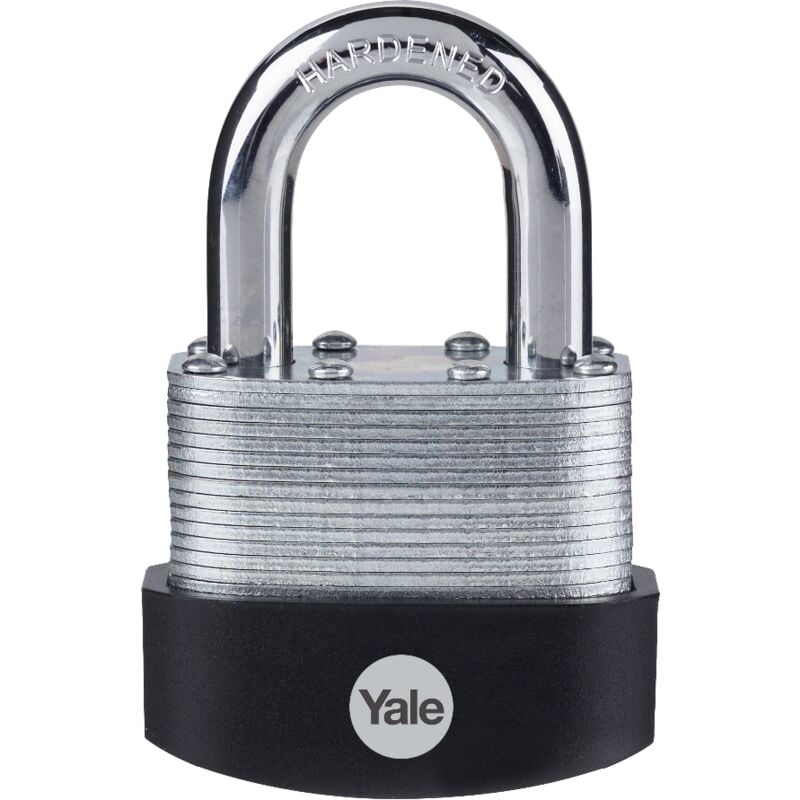 foto del prodotto lucchetto in acciaio laminato di alta sicurezza y125b 60 133 1 corpo 60mm, arco in acciao indurito, 3 chiavi yale