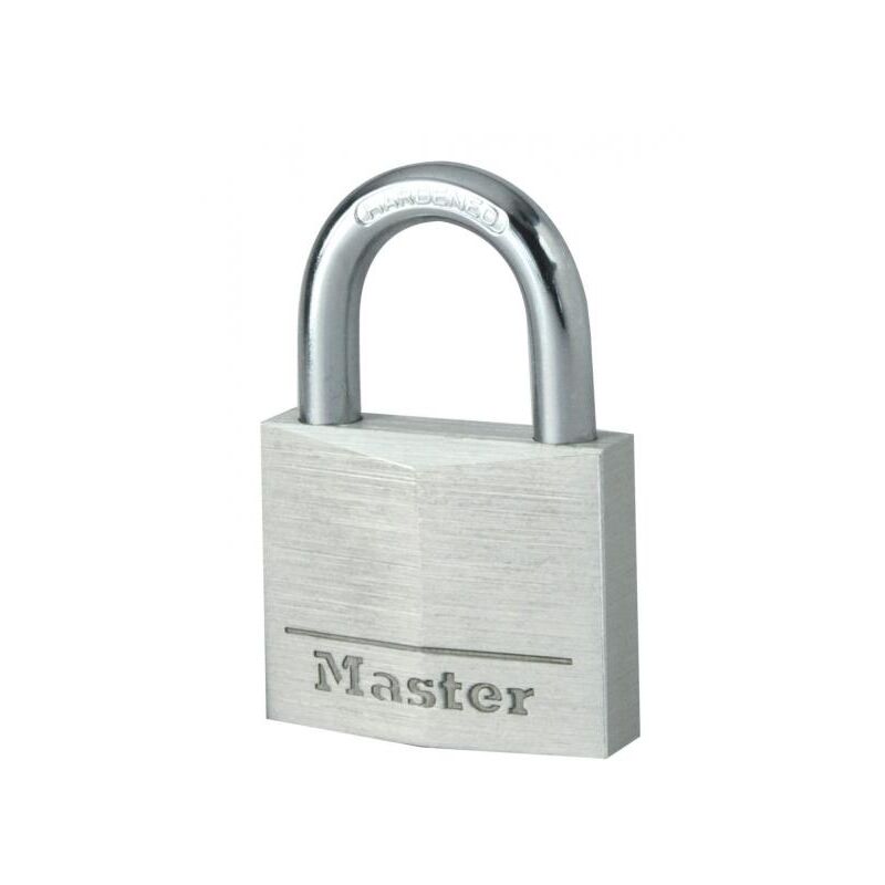 foto del prodotto lucchetto in alluminio massiccio arco acciaio cementato 40x21x6 mm master lock