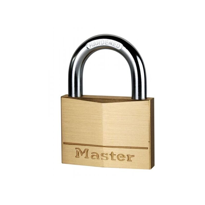 foto del prodotto lucchetto in ottone massiccio - arco acciaio temperato - 60x29x9 mm - master lock