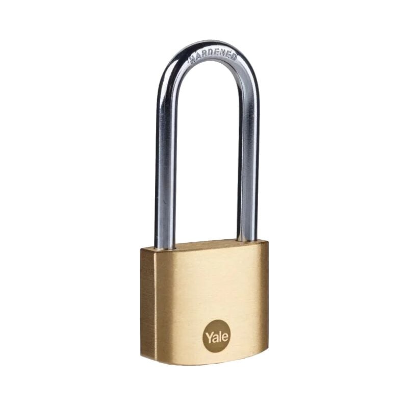 foto del prodotto lucchetto in ottone y110b 20 122 1 corpo 20mm, arco lungo in acciaio, 3 chiavi yale