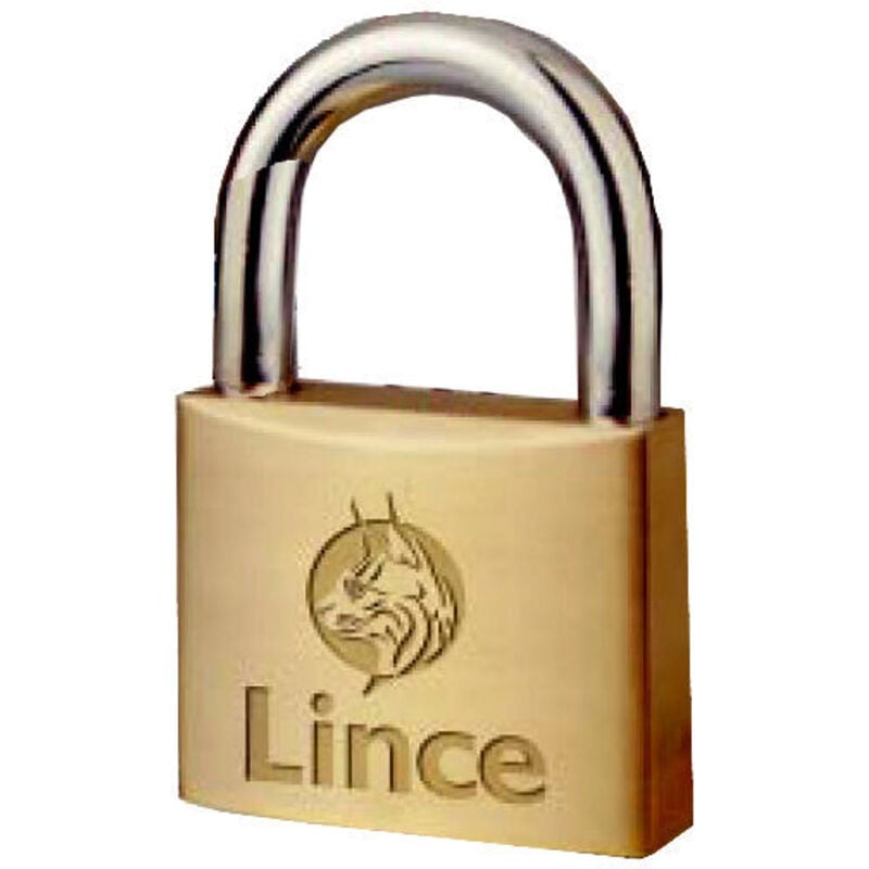 foto del prodotto lucchetto lince in ottone modello 300-30 con chiave uguale