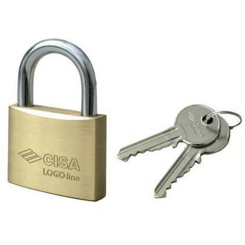 foto del prodotto lucchetto logo ottone arco normale 21010 - mm.25 (art.21010250)