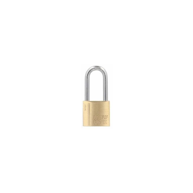 foto del prodotto lucchetto ottone arco lungo 30 mm. serie bersaglio