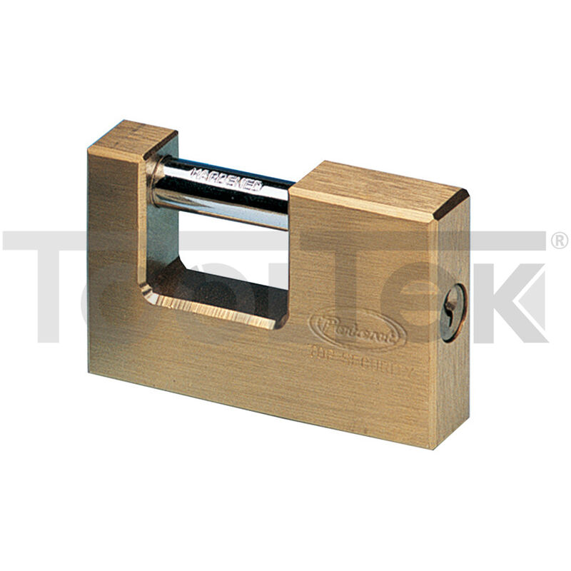 foto del prodotto lucchetto ottone rettangolare antiscasso catenaccio cancello 2860 potent