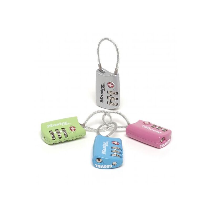 foto del prodotto lucchetto per bagagli in alluminio con combinazione master lock