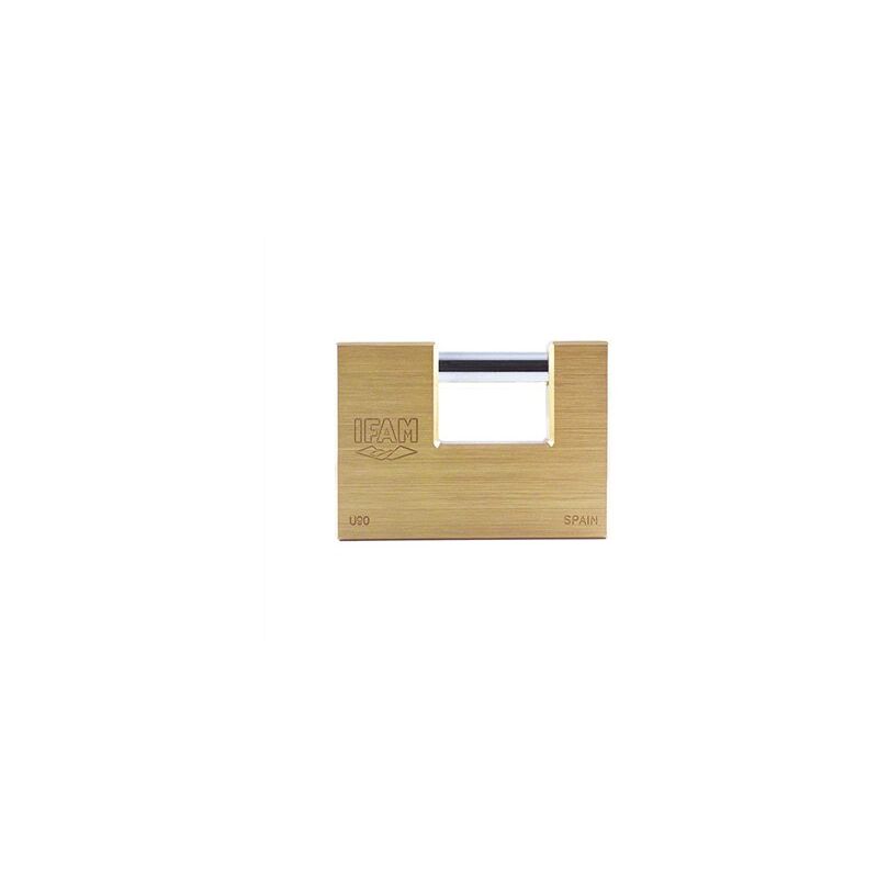 foto del prodotto lucchetto quadrato per persiane chiave in ottone 90mm uguale a u90ka ifam