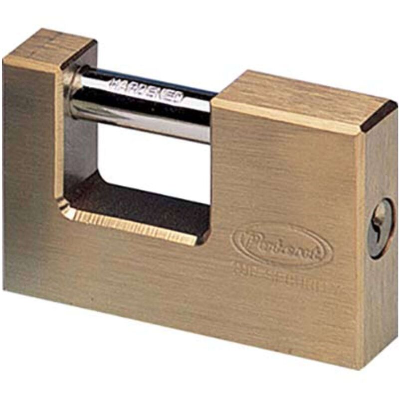 foto del prodotto lucchetto rettangolare 2800 potent ottone satinato chiavi 2 mm 50