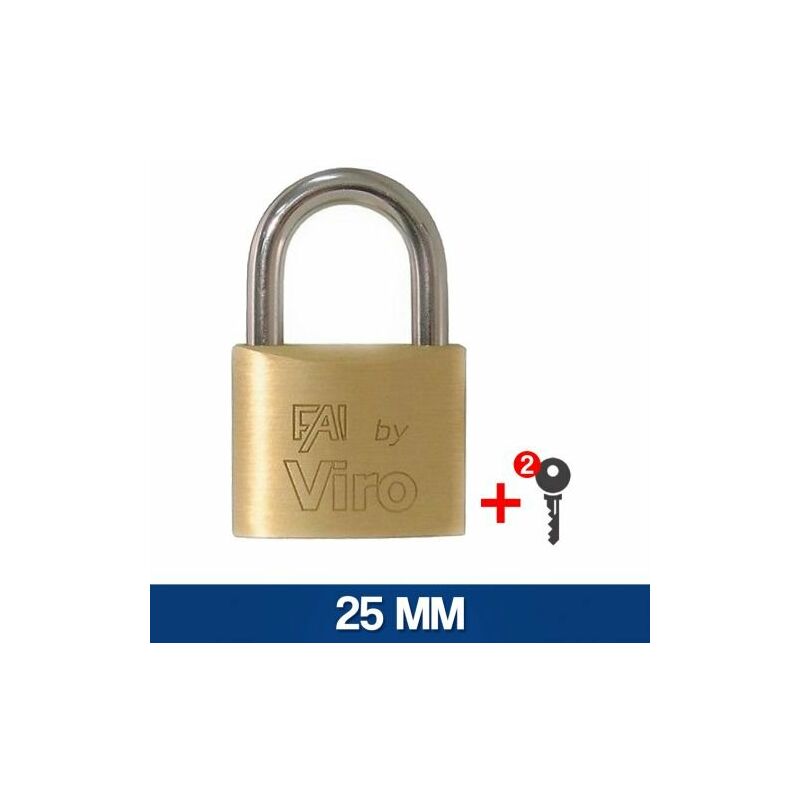 foto del prodotto lucchetto sicurezza viro con due chiavi varie misure 27280v mm 25 27281 