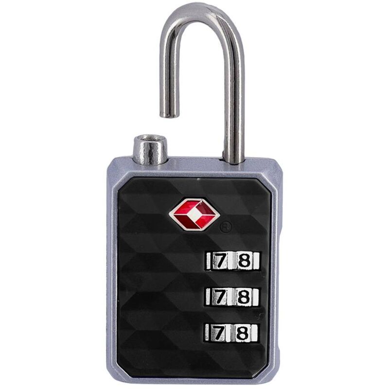 foto del prodotto lucchetto standard in zinco codice tsa - nero tendance