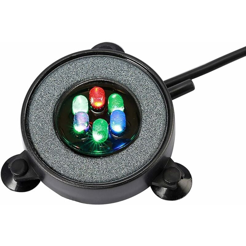 foto del prodotto luce a bolle per acquario sommergibile, luce a bolle d aria che cambia colore automaticamente, illuminazione decorativa a 6 led con luce colorata a