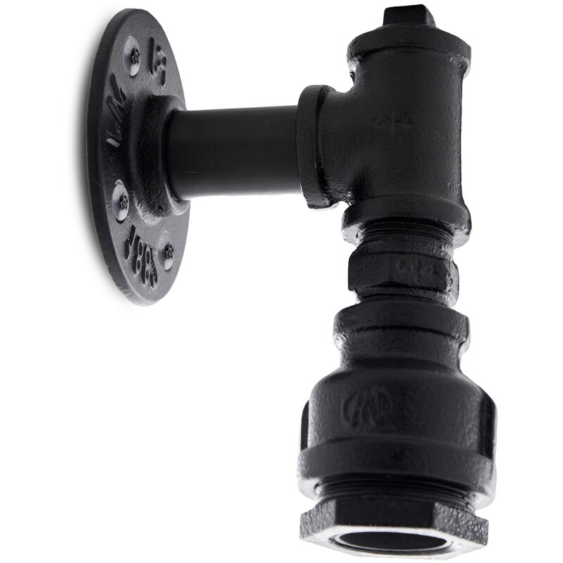 foto del prodotto luce a muro estilo industriale e27 nero senza lampada nora ho e27walllight j b 
