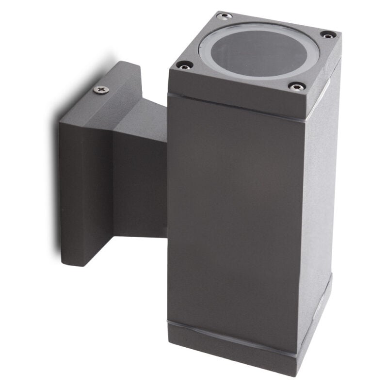 foto del prodotto luce a muro ip65 senza lampada e27 65mm grigio aria ho wlip65 e27 65 106