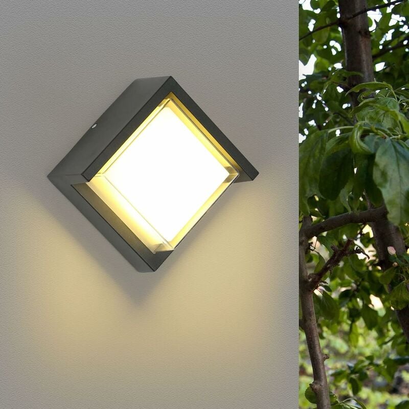foto del prodotto luce a parete a led esterno comely 18w, led a facciata da esterno led, illuminazione a parete calda bianca da 3000k, moderno alluminio ip65 led