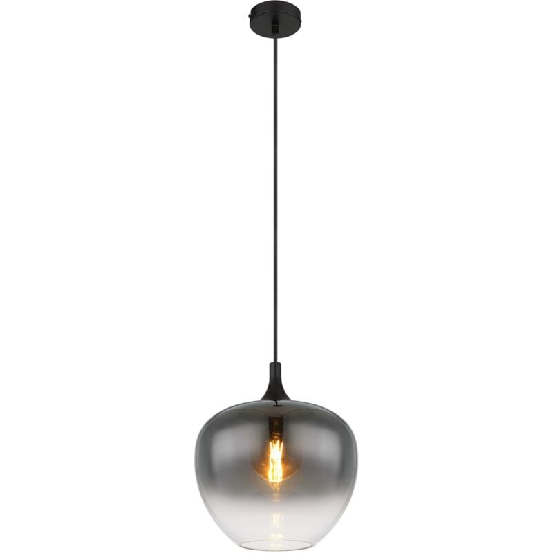 foto del prodotto luce a sospensione metallo nero opaco, 1 x e27