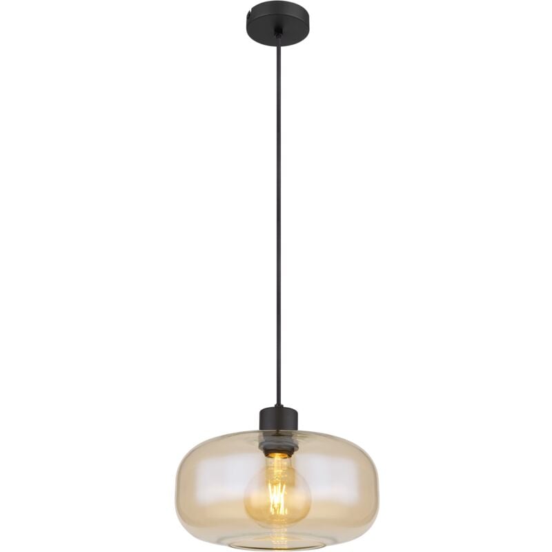 foto del prodotto luce a sospensione metallo nero opaco 1 x e27