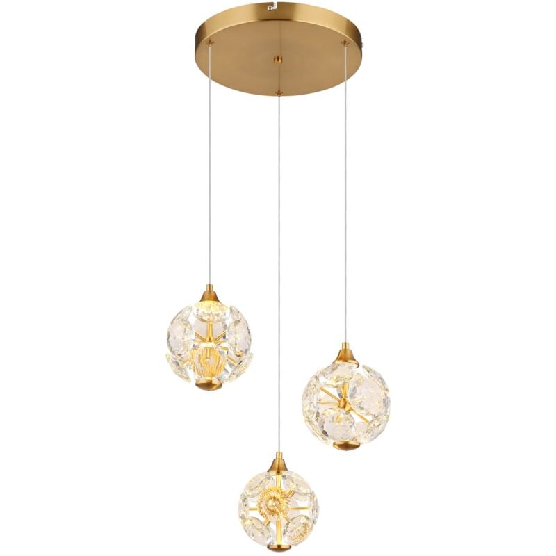 foto del prodotto luce a sospensione virina metallo color oro led
