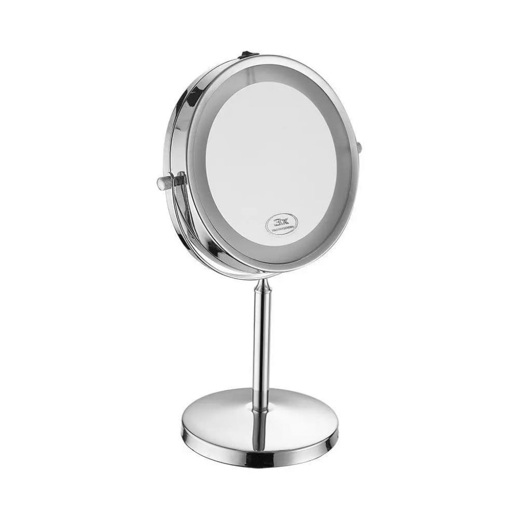 foto del prodotto luce a specchio led da 3w con body nichel a batteria aaa 4 aaa d 17 cm 6400k