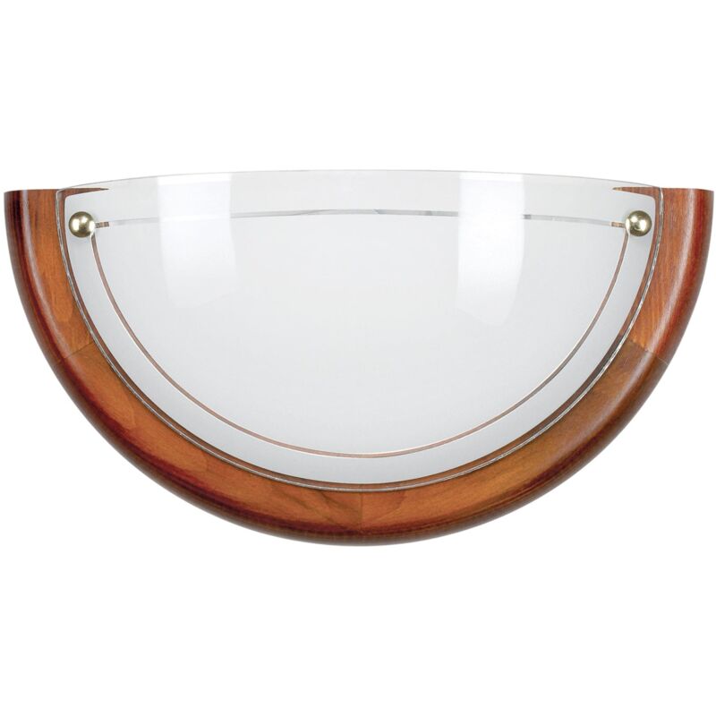foto del prodotto luce ambiante design applique 1010 in vetro con cornice in legno 30x15 cm. 