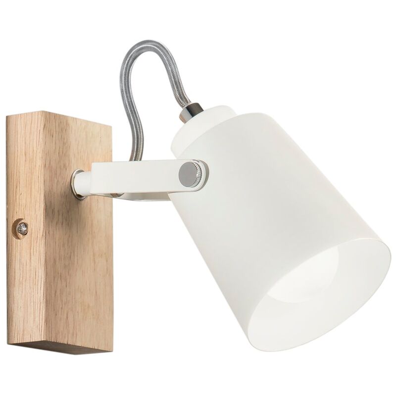 foto del prodotto luce ambiente e design applique eda e14 12x17xh13cm bianca legno.