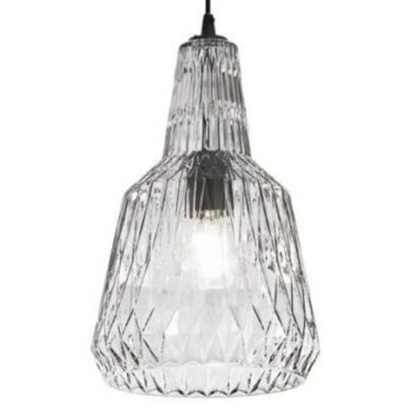 foto del prodotto luce ambiente e design - lampadario galway 1xe27 d.23xh150cm fume'.