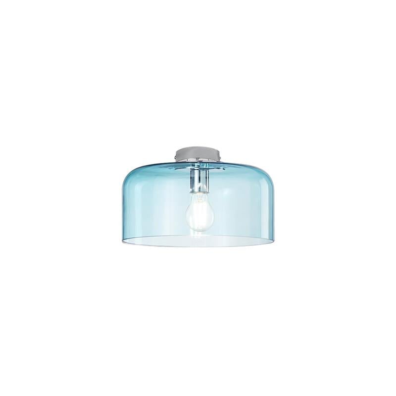 foto del prodotto luce ambiente e design plafoniera gibus in vetro acquamare 30 cm. 