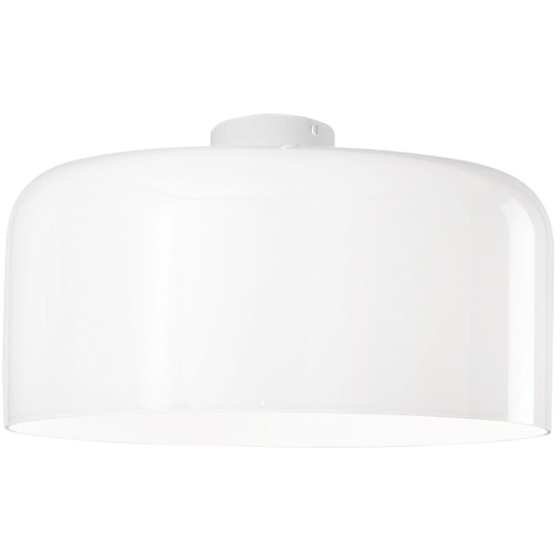 foto del prodotto luce ambiente e design plafoniera gibus in vetro bianco 40 cm. 
