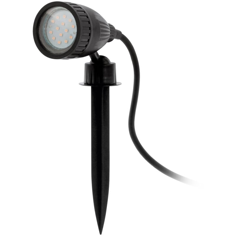 foto del prodotto luce con picchetto esterno moderno nema 1 policarbonato nero e trasp 1 luce gu10
