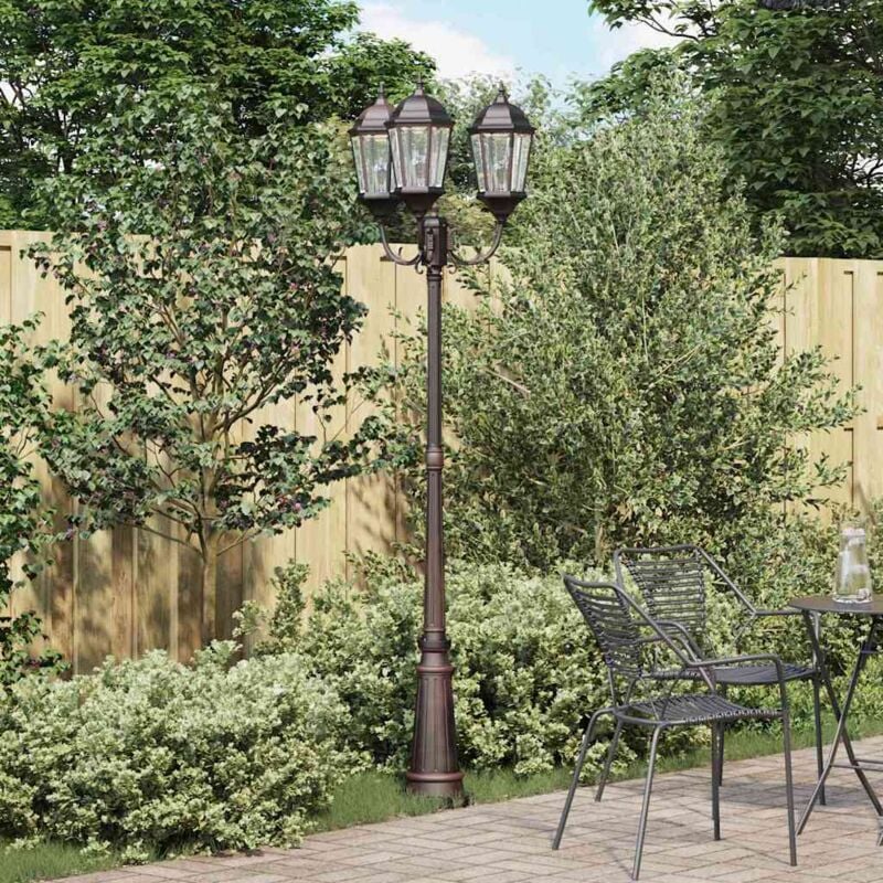 foto del prodotto luce da giardino bronzo 235 cm alluminio vidaxl