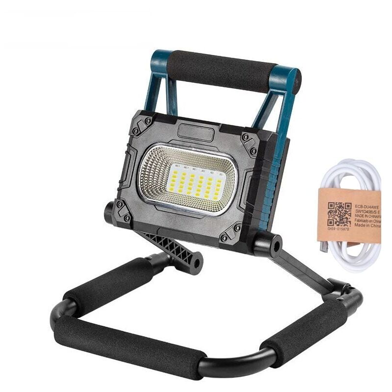 foto del prodotto luce da lavoro a led a risparmio energetico, antipioggia, batteria integrata da 3600 mah, 36 led con supporto, portatile, adatta per la manutenzione