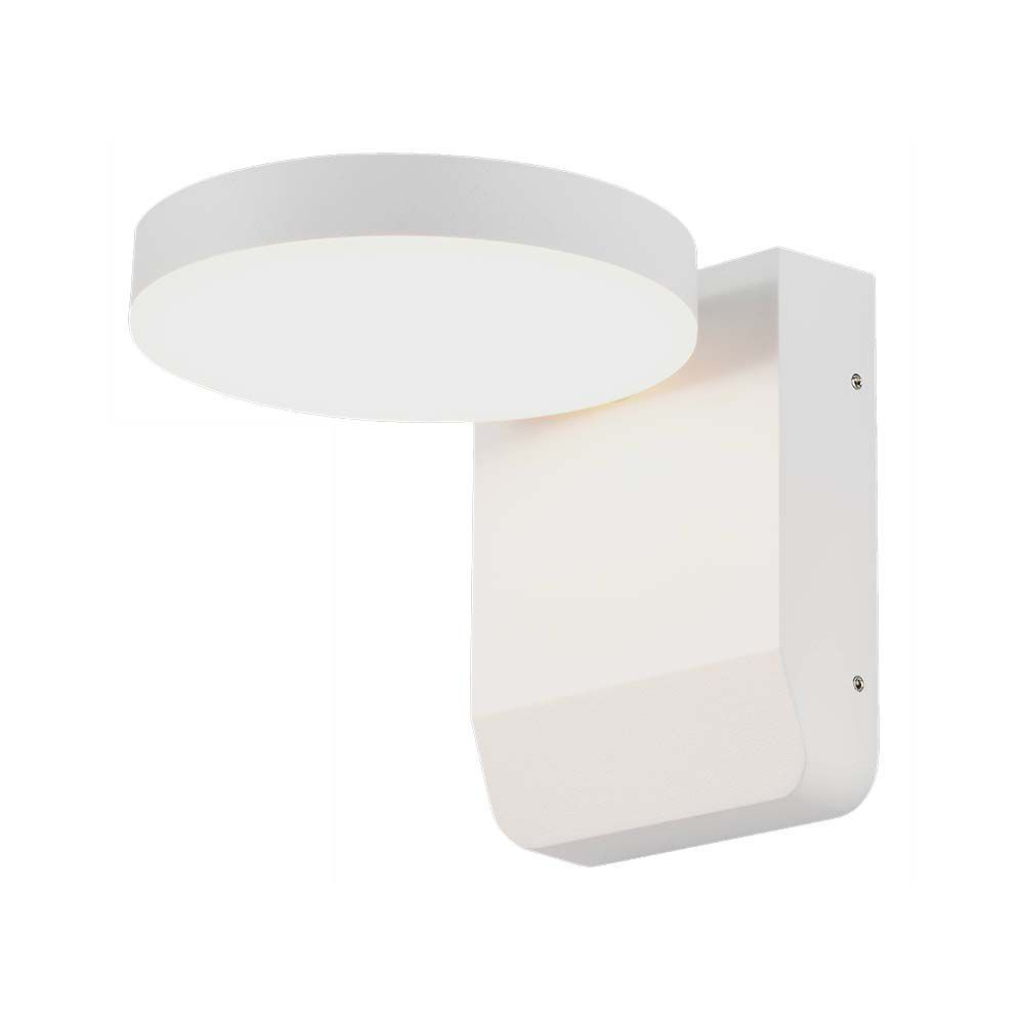 foto del prodotto luce da parete a led da 20w 3000k body white round da esterno ip65