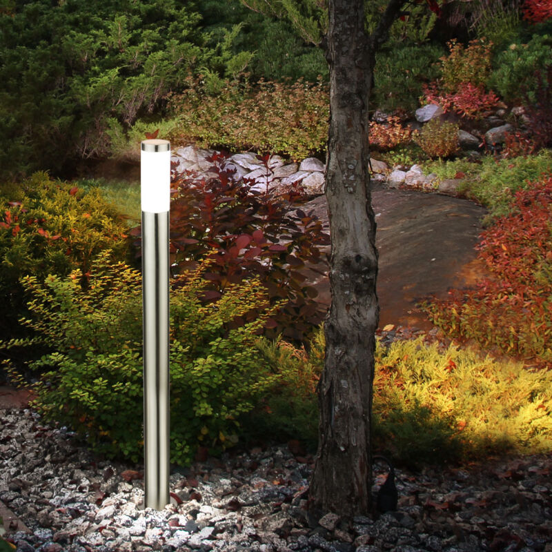 foto del prodotto luce da piedistallo per esterni luce da piedistallo per giardini illuminazione di sentieri, acciaio inox, 1x e27 led 9w 810lm bianco caldo, dxh 7,6 x