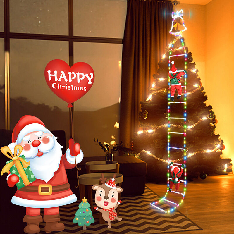 foto del prodotto luce di babbo natale a led per esterni e interni, decorazione natalizia multifunzionale con 8 modalit controllabili tramite telecomando,