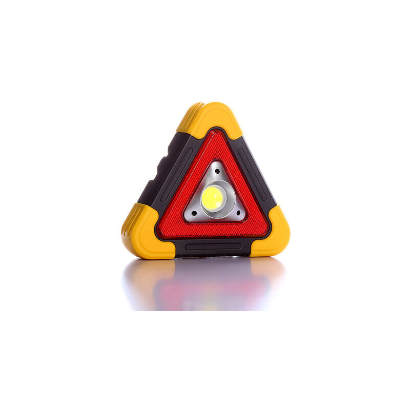 foto del prodotto luce di emergenza a led portatile da 30 w e 1200 lm, triangolo luminoso, luce da lavoro per esterni super luminosa rosso