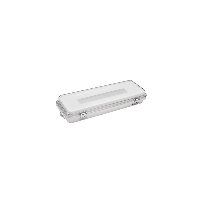 foto del prodotto luce di emergenza led ermetica da superficie stagna 0,4w 5700k 60lm ip65 ik10 36x13x7cm colore bianco