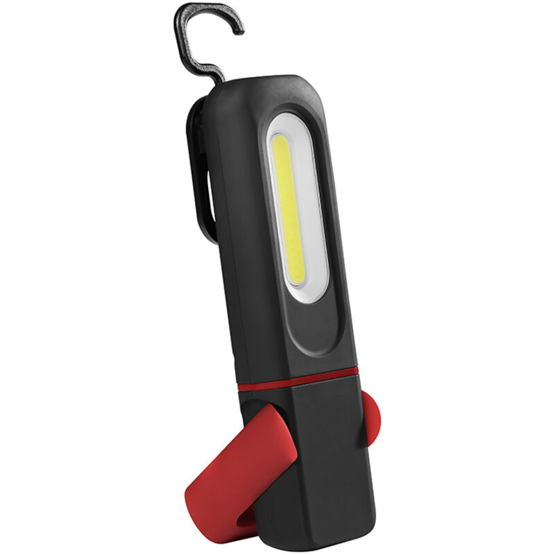 foto del prodotto luce di lavoro a led potente torcia di ispezione cob ricaricabile senza fili con magnifica batteria da 1200 mah, doppie luci per ispezione fai da te