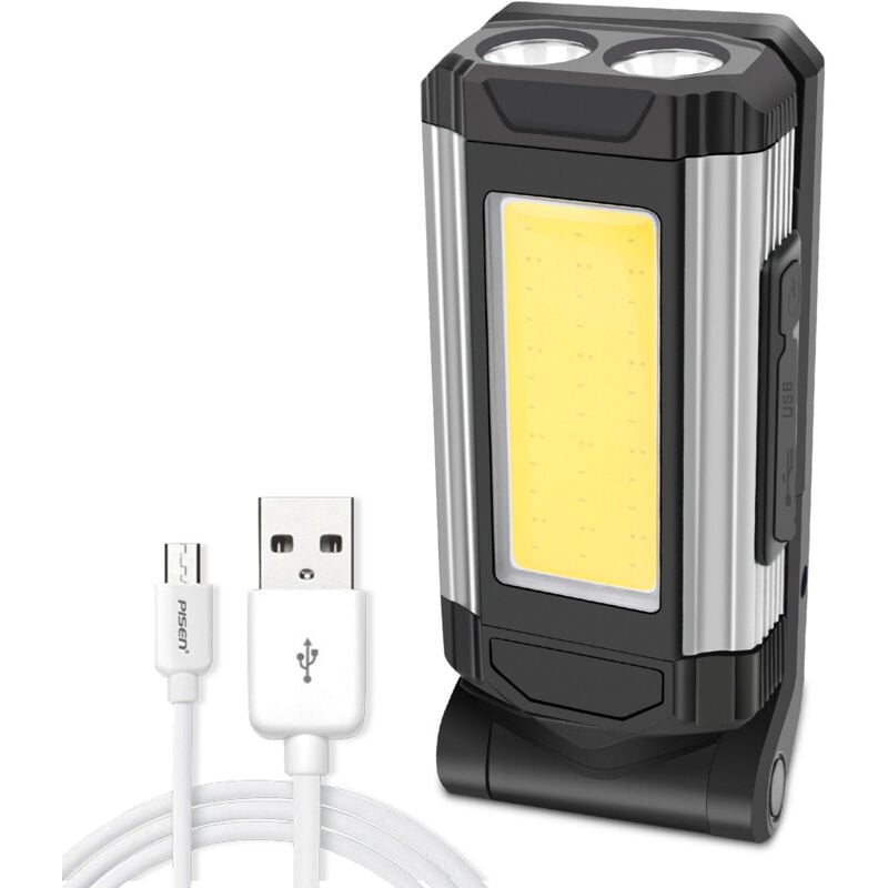 foto del prodotto luce di lavoro cob luce di servizio a led con luce di servizio magnetica usb, grigio
