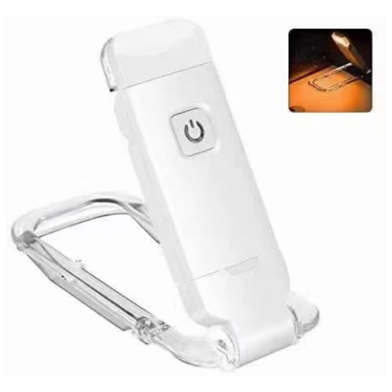 foto del prodotto luce di lettura portatile a led ricaricabile tramite usb luce di lettura con clip protezione degli occhi