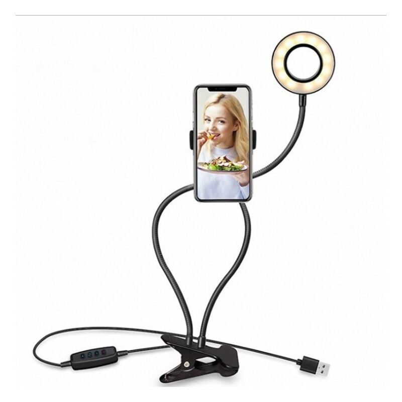 foto del prodotto luce di riempimento, illuminazione a batteria, clip di luce di riempimento per desktop da 6 pollici luce di riempimento live luce di riempimento per
