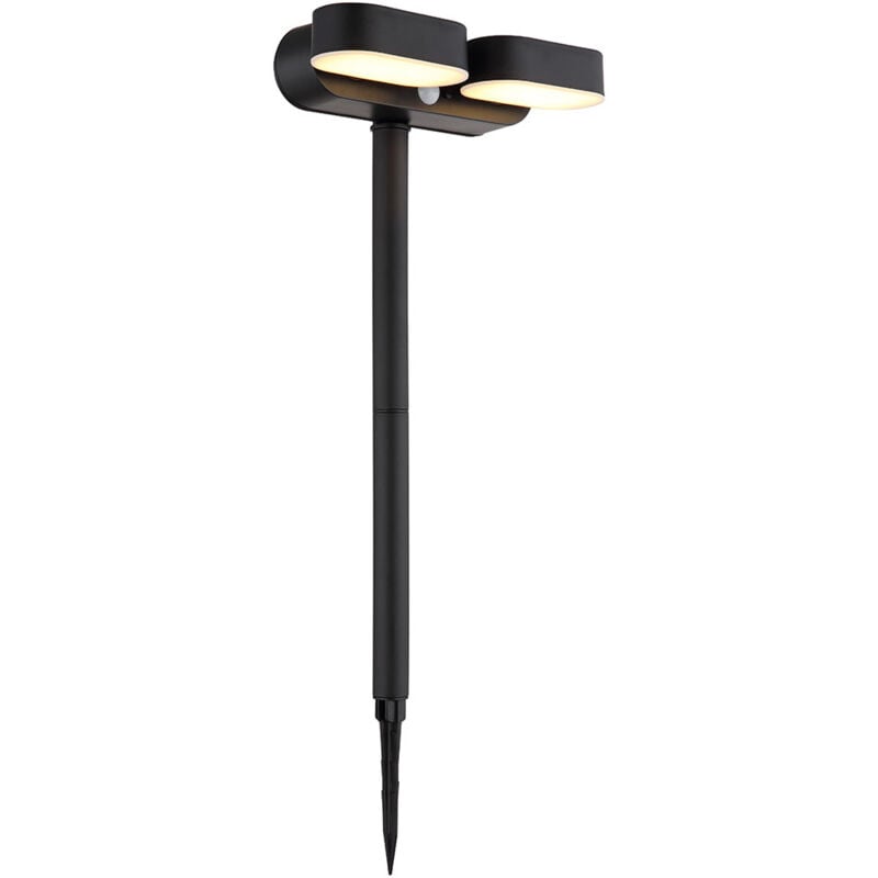 foto del prodotto luce di sentiero giardino luce esterna lampada a spina terra spike luce solare rilevatore di movimento batteria ricaricabile, nero opale, 1x led, dxh