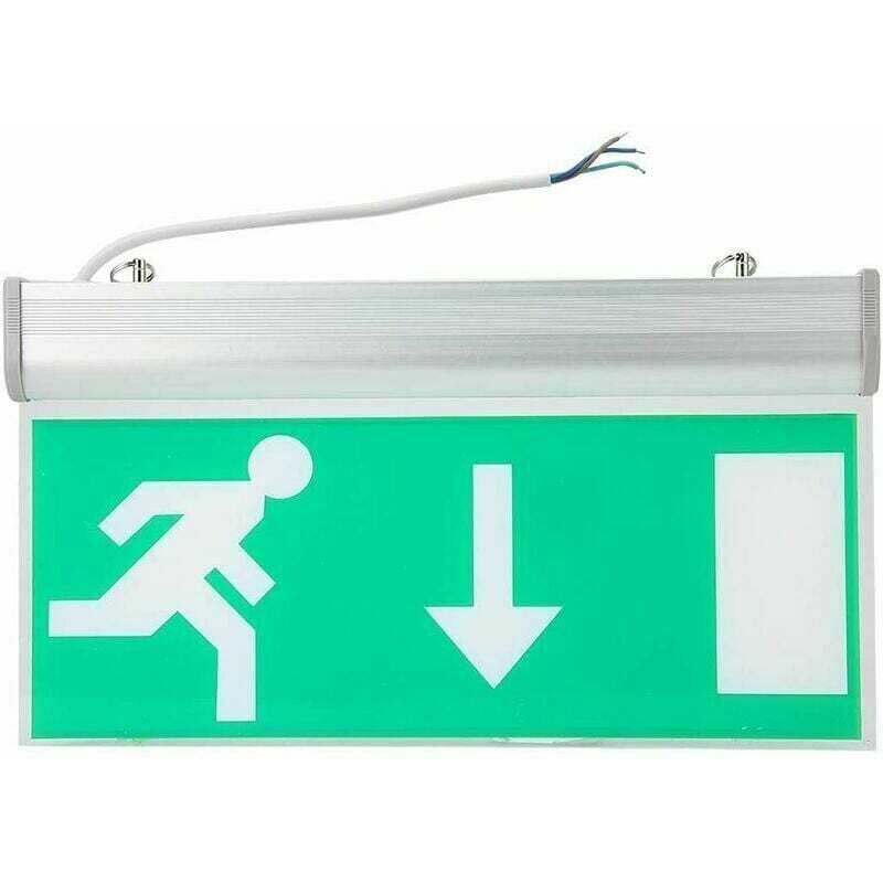 foto del prodotto luce di uscita di emergenza a led, luce di segnalazione di emergenza a led, luci di evacuazione di sicurezza verdi per centri commerciali,
