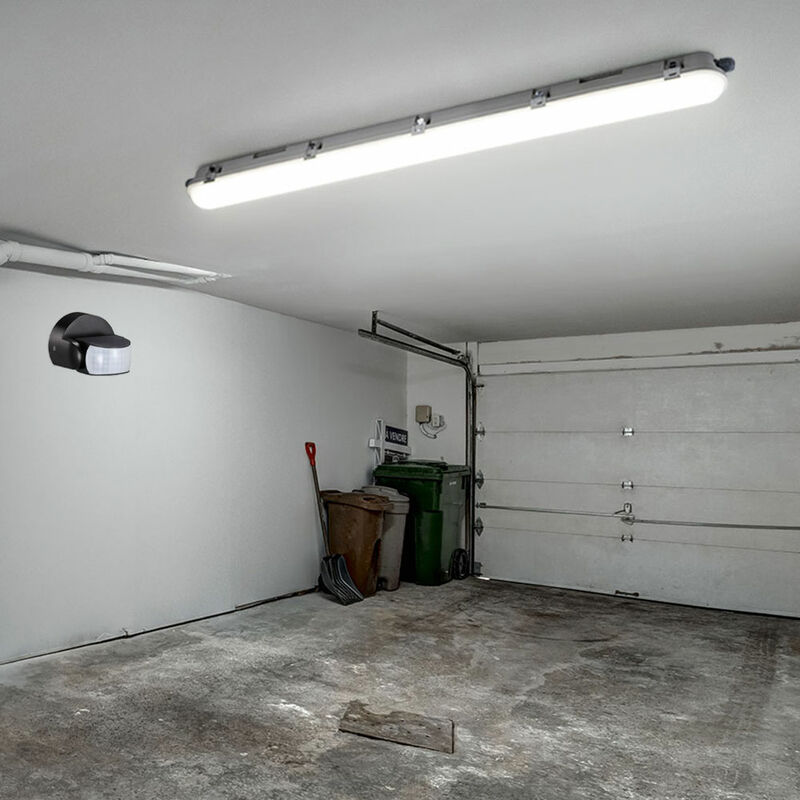 foto del prodotto luce diffusa a led con rilevatore di movimento luce a prova di umidit con sensore sensore luce garage led, ip65, 1x led 22w 2000lm bianco freddo, l