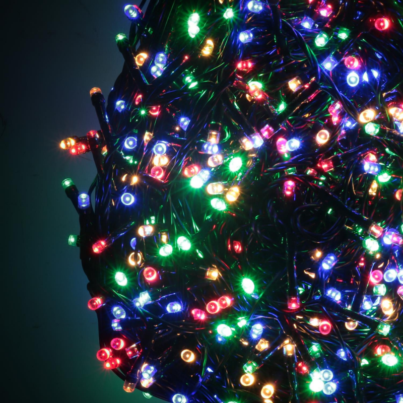 foto del prodotto luce filo 700 led multicolor con controller 38m
