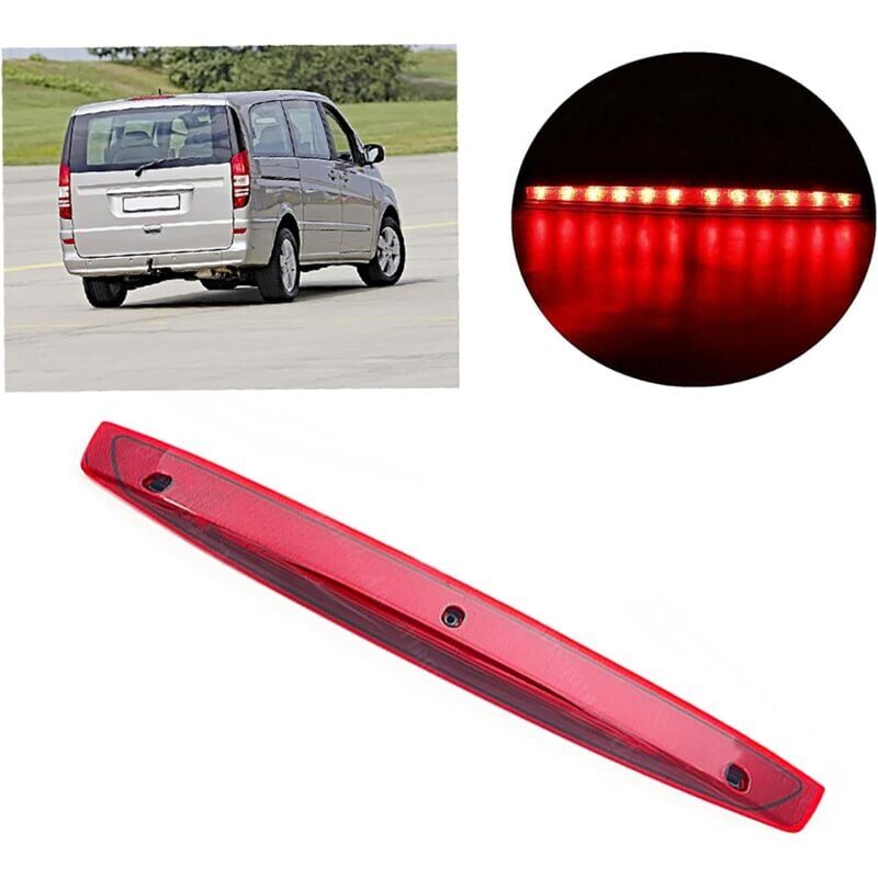 foto del prodotto luce freno posteriore alta per mercedes w639 vito viano 2003 2015 a6398200056 rossa 