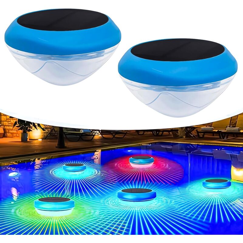 foto del prodotto luce galleggiante per piscina luce led colorata intelligente per piscina, luce solare per esterni ip44 per piscine, vasche idromassaggio, giardini,
